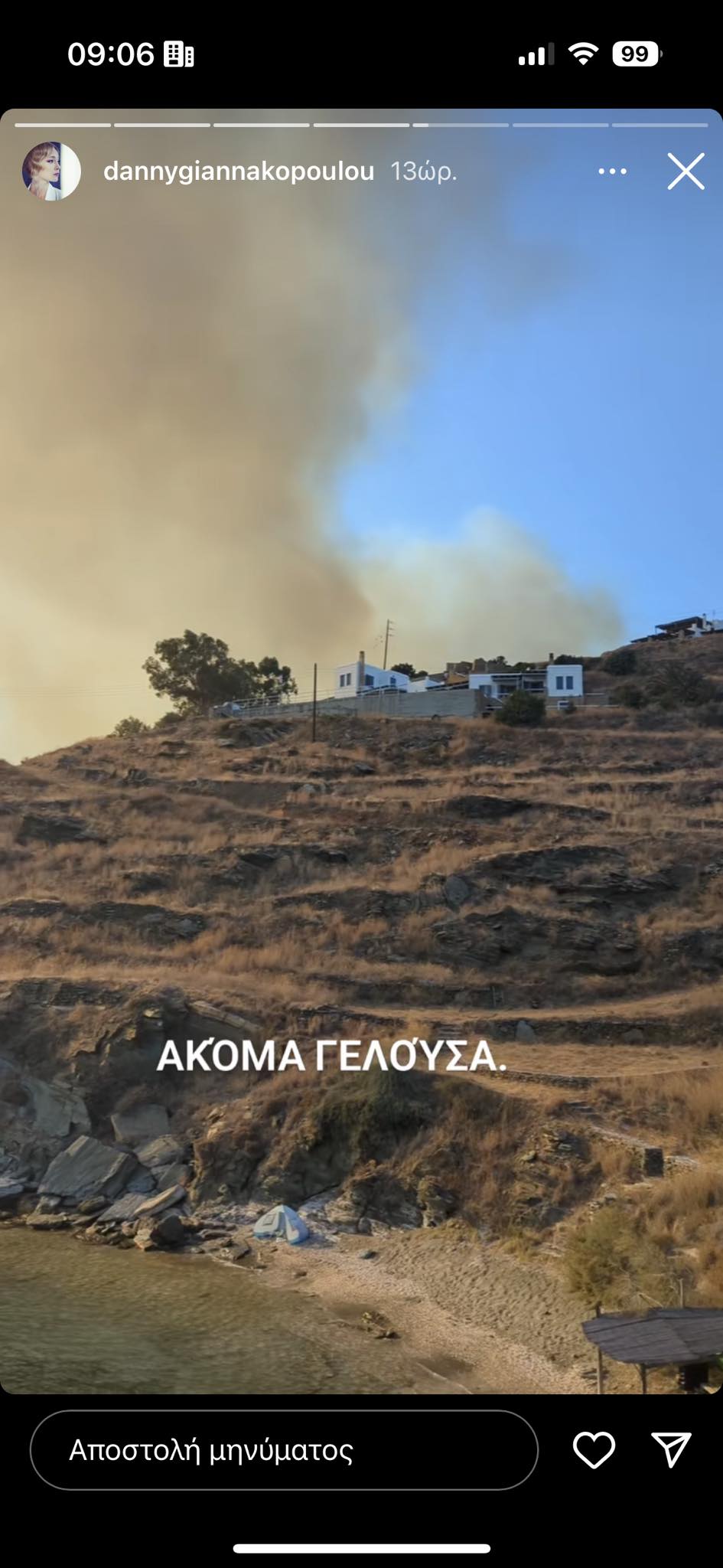 Δανάη Γιαννακοπούλου: Καταγγελίες για την φωτιά στη Κύθνο - Τους άφησαν στο έλεος