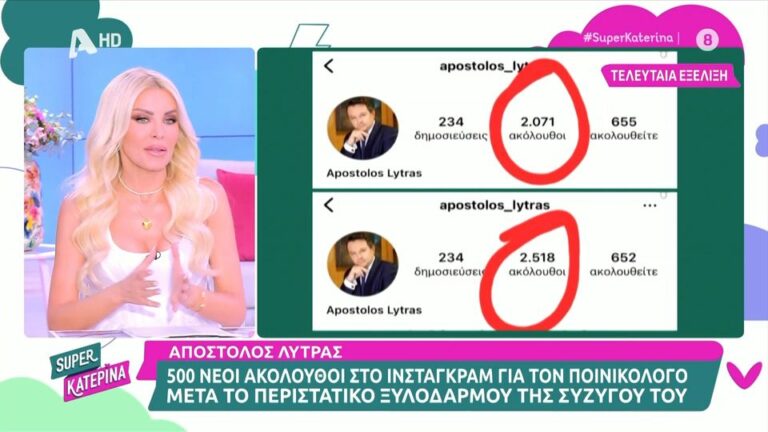 Ο Απόστολος Λύτρας κρατείται τις τελευταίες μέρες στις φυλακές Κορυδαλλού αφού κατηγορείται για ενδοοικογενειακή βία μετά τον ξυλοδα